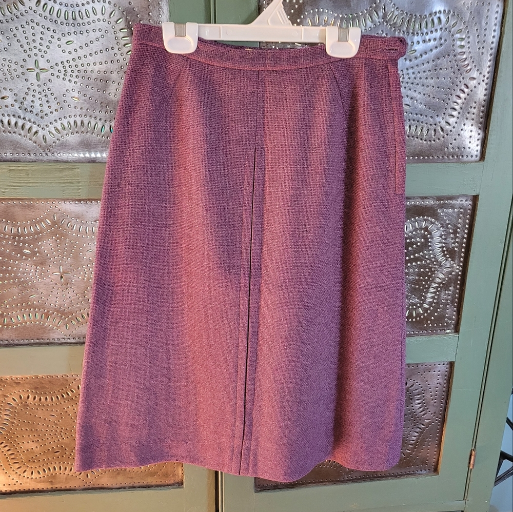 Vintage purple wool skirt, xs